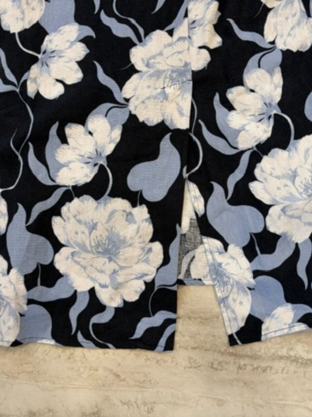 NWT Ellen Tracy Women's Floral Print Linen Blend Wrap Style Large Summer Resort - Picture 6 of 11